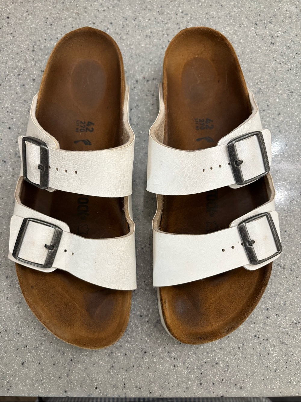 Birkenstock White Arizona Sandals